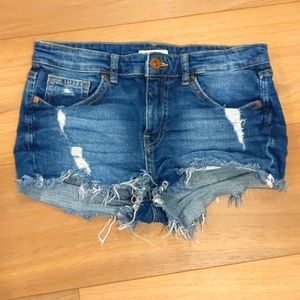 H&M Distressed Denim Shorts